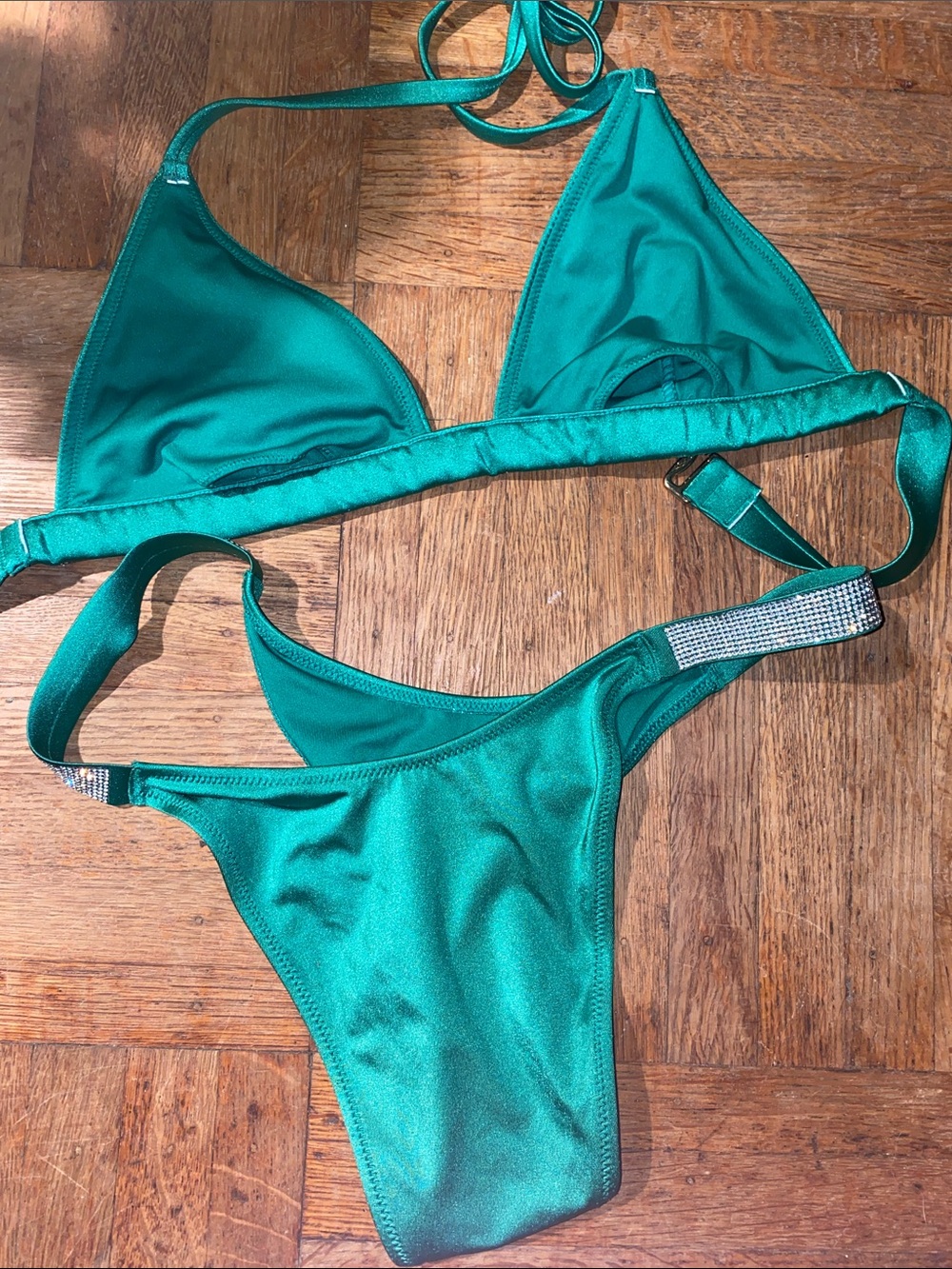 Victoria Secret Rhinestone Bikini Top M Bottom S - Picture 4 of 6
